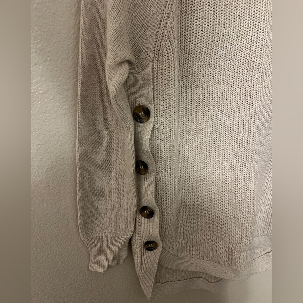 RD Style Cream Knit Sweater with Button Detail - Picture 3 of 12